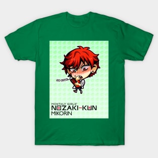 Gekkan Shoujo Nozaki kun!  Mikorin So cute! Green T-Shirt